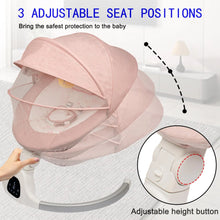 Load image into Gallery viewer, Comfortable infant swing with adjustable speeds, pink design