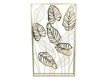 Load image into Gallery viewer, Modern Metal Wall Sculpture Gold Leaf