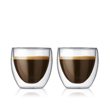 Load image into Gallery viewer, Start the day with a coffee in our sleek and stylish Barista Double Wall Coffee Mug in a set of 2. Featuring a double wall glass design, this beautiful 250ml mug will be sure to keep your beverage hot or cold for longer. | Bliss Gifts & Homewares | Unit 8, 259 Princes Hwy Ulladulla | South Coast NSW | Online Retail Gift & Homeware Shopping | 0427795959, 44541523