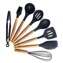 Load image into Gallery viewer, Bialetti St Clare Acacia Handle Silicone Ladle - Kitchen Utensils - black silicone head - heat resistant up to 500degrees - solid acacia handle |Bliss Gifts & Homewares - Unit 8, 259 Princes Hwy Ulladulla - Shop Online & In store - 0427795959, 44541523 - Australia wide shipping