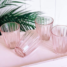 Load image into Gallery viewer, Salt&Pepper''s CELINE 4 piece Tumbler Set features a timeless ribbed design, which is enhanced by sweet pastel tones for a decadent aesthetic. 220ml tumbler in pink. dishwasher safe glass. Gift boxed. Shop online. AfterPay available. Australia wide Shipping | Bliss Gifts & Homewares - Unit 8, 259 Princes Hwy Ulladulla - 0427795959, 44541523
