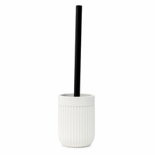 Load image into Gallery viewer, Embrace the latest trends in bathroom styling with the Cult Toilet Brush Holder. Made from poly resin, this 10x35.5cm toilet brush holder in monochromatic matte white enjoys a minimalist design with a ribbed texture finish.| Bliss Gifts & Homewares | Unit 8, 259 Princes Hwy Ulladulla | South Coast NSW | Online Retail Gift & Homeware Shopping | 0427795959, 44541523