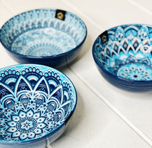 Load image into Gallery viewer, Bring the bright blue tones of the Mediterranean into your dining room with our Casablanca Dining collection - Rice Bowl. Beautiful pieces of serving ware that will have you entertaining for years to come. Shop online or instore. AfterPay available. Australia wide Shipping. | Bliss Gifts & Homewares | Unit 8, 259 Princes Hwy Ulladulla | South Coast NSW | 0427795959, 44541523