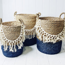 Load image into Gallery viewer, Coastal Fringe Basket - Small