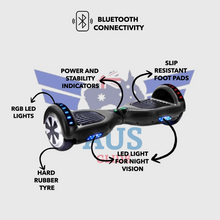 Load image into Gallery viewer, Australia Hoverboard Smart Electric Self Balancing Scooter 6.5″ - Black
