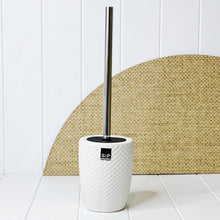 Load image into Gallery viewer, Update your bathroom with a great new classic with EMBOSS by Salt&Pepper. This 11x39.5cm toilet brush & holder from the SUDS bathroom collection is made from a highly durable ceramic, and features a spotted embossed textured finish| Bliss Gifts & Homewares | Unit 8, 259 Princes Hwy Ulladulla | South Coast NSW | Online Retail Gift & Homeware Shopping | 0427795959, 44541523