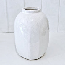 Load image into Gallery viewer, For a beautiful contemporary feel, our Edie Ceramic White Vase will do just that. With its natural colours and textures, it's perfect for your indoor living space. Perfect decorative piece for your home decor or use as a vase.14x19cmH. | Bliss Gifts & Homewares | Unit 8, 259 Princes Hwy Ulladulla | South Coast NSW | Online Retail Gift & Homeware Shopping | 0427795959, 44541523.