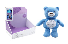 Load image into Gallery viewer, Kids soothing bear toy night light stars music.