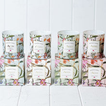 Load image into Gallery viewer, Our 210g Floral Luxe Scented Candle in Glass Jar are luxurious scented candles, which will warm any living space with its gorgeous scents. These candles come encased in a contemporary glass vessel to suit any space. Perfect gift or home decor item.| Bliss Gifts & Homewares | Unit 8, 259 Princes Hwy Ulladulla | South Coast NSW | Online Retail Gift & Homeware Shopping | 0427795959, 44541523