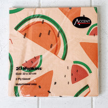 Load image into Gallery viewer, Bring colour to your next event with our gorgeous Fruity Summer Napkins. Whether you need napery for an event or party, or are just looking for a small gift, or everyday use the Fruity Summer Napkins range has something for everyone.| Bliss Gifts & Homewares | Unit 8, 259 Princes Hwy Ulladulla | South Coast NSW | Online Retail Gift & Homeware Shopping | 0427795959, 44541523