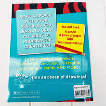 Load image into Gallery viewer, Sharks and other underwater creatures! Make a splash with your pencil as you learn to draw all kinds of underwater creatures! Draw a shark, a blue whale, a clownfish, an octopus, a crayfish, a stingray, a catfish and more!| Bliss Gifts & Homewares | Unit 8, 259 Princes Hwy Ulladulla | South Coast NSW | Online Retail Gift & Homeware Shopping | 0427795959, 44541523