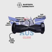 Load image into Gallery viewer, Black 8" wheel hoverboard, Lamborghini style.