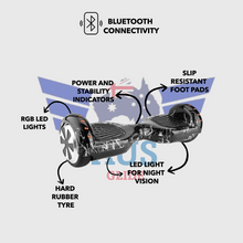 Load image into Gallery viewer, Hoverboard for sale in Australia, lightning black.