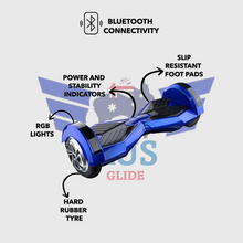 Load image into Gallery viewer, 8-inch wheel blue hoverboard scooter.