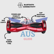 Load image into Gallery viewer, Self-balancing scooter with 8-inch wheels, red.
