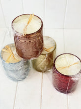 Load image into Gallery viewer, Inject warmth into your home through this exquisite range of decorative Metallic Glass Scented Candles. Create a relaxing atmosphere with a soft, warming glow. These luxury candles are absolutely exquisite, eye catching and are a definite talking piece.| Bliss Gifts & Homewares | Unit 8, 259 Princes Hwy Ulladulla | South Coast NSW | Online Retail Gift & Homeware Shopping | 0427795959, 44541523