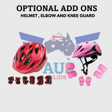 Load image into Gallery viewer, Helmet, elbow, and knee pads for hoverboard.