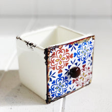 Load image into Gallery viewer, Our Moroccan Draw Pots are Bright and Colourful with Moroccan inspired patterns, and are perfect as a mini plant or succulent pot or great as a little keep sake, trinket container. Available in 6 patterns. Shop online. AfterPay available. Australia wide Shipping | Bliss Gifts & Homewares - Unit 8, 259 Princes Hwy Ulladulla - 0427795959, 44541523