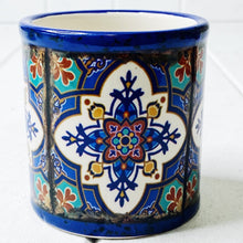 Load image into Gallery viewer, Our gorgeous Moroccan Round Pots - Small create a unique style with bold shapes and bright shades of blues, reds and browns.Measures: 7.5 x 7.5cm. Ceramic.| Bliss Gifts & Homewares | Unit 8, 259 Princes Hwy Ulladulla | South Coast NSW | Online Retail Gift & Homeware Shopping | 0427795959, 44541523
