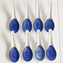Load image into Gallery viewer, Moroccan Style Ceramic Spoon Set of 8 in Style A – perfect for your next foodie gathering, whether your serving up your famous Laksa, taking your grazing platter to the next level, or presenting stylish canapés for a cocktail night - Moroccan Style Dinnerware - including handle 13cm, spoon itself 6cmx4cmx1.5cm - Commercial Grade quality | Bliss Gifts & Homewares - Unit 8, 259 Princes Hwy Ulladulla - Shop Online - 0427795959, 44541523 - Australia wide shipping – AfterPay Available