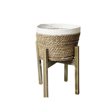 Load image into Gallery viewer, Create a relaxed and inviting feel to your home with our gorgeous Nirvana Planters. Made from natural fibres, with a woven rope design, and a white on natural finish | Bliss Gifts & Homewares | Unit 8, 259 Princes Hwy Ulladulla | South Coast NSW | Online Retail Gift & Homeware Shopping | 0427795959, 44541523