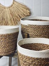Load image into Gallery viewer, Create a relaxed and inviting feel to your home with our gorgeous Nirvana Planters. Made from natural fibres, with a woven rope design, and a white on natural finish | Bliss Gifts & Homewares | Unit 8, 259 Princes Hwy Ulladulla | South Coast NSW | Online Retail Gift & Homeware Shopping | 0427795959, 44541523