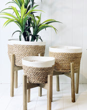 Load image into Gallery viewer, Create a relaxed and inviting feel to your home with our gorgeous Nirvana Planters. Made from natural fibres, with a woven rope design, and a white on natural finish | Bliss Gifts & Homewares | Unit 8, 259 Princes Hwy Ulladulla | South Coast NSW | Online Retail Gift & Homeware Shopping | 0427795959, 44541523