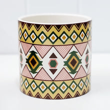 Load image into Gallery viewer, Our gorgeous Large Nyla Pots create a unique style with bold shapes and bright shades of blues, reds and browns - Style D - Drainage hole and plug perfect for indoor and outdoor use - Available in 6 styles Measures: 13.5x13.5x12.cm - Ceramic | Bliss Gifts & Homewares | Unit 8, 259 Princes Hwy Ulladulla | South Coast NSW | Online Retail Gift & Homeware Shopping | 0427795959, 44541523