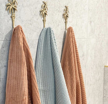 Load image into Gallery viewer, Our Islander Palm Tree Wall Hook has two brass swaying palm trees and a single hook. This little beauty is great to hang your keys, hat or towels. Our Islander Palm Tree Wall Hook comes with screws ready to hang. Add a touch of the tropics to your decor.| Bliss Gifts & Homewares | Unit 8, 259 Princes Hwy Ulladulla | South Coast NSW | Online Retail Gift & Homeware Shopping | 0427795959, 44541523