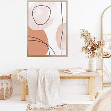 Load image into Gallery viewer, Bring colour and style to your walls with our Arc Blush Framed Wall Print. This beautiful framed art features a glass front and pine wood frame to add style and sophistication. Comes ready to hang 60 x 3 x 90cm.| Bliss Gifts & Homewares | Unit 8, 259 Princes Hwy Ulladulla | South Coast NSW | Online Retail Gift & Homeware Shopping | 0427795959, 44541523