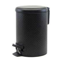 Load image into Gallery viewer, A must have for every bathroom, this 3 litre black bin in metal comes with an easy to use pedal and includes a removable inner bucket. highly durable metal. Matches the Spot toilet Brush & Roll Holder Set.| Bliss Gifts & Homewares | Unit 8, 259 Princes Hwy Ulladulla | South Coast NSW | Online Retail Gift & Homeware Shopping | 0427795959, 44541523