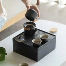 Load image into Gallery viewer, Complete Chinese tea set including four cups and a presentation box