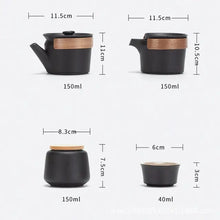 Load image into Gallery viewer, Traditional Chinese tea cup set with four cups and a tray