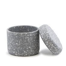 Load image into Gallery viewer, Venice Grey Terrazzo Canister - Salt&Pepper - Made from durable resin in a delightfully sleek shape - features a matte finish with an on-trend terrazzo inlay |Bliss Gifts & Homewares - Unit 8, 259 Princes Hwy Ulladulla - Shop Online & In store - 0427795959, 44541523 - Australia wide shipping