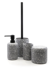 Load image into Gallery viewer, Venice Grey Terrazzo Canister - Salt&Pepper - Made from durable resin in a delightfully sleek shape - features a matte finish with an on-trend terrazzo inlay |Bliss Gifts & Homewares - Unit 8, 259 Princes Hwy Ulladulla - Shop Online & In store - 0427795959, 44541523 - Australia wide shipping