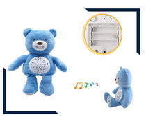 Load image into Gallery viewer, Calm clam light musical plush bear for nursery.