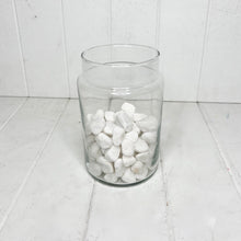 Load image into Gallery viewer, Decorate your faux flower vases, shallow platters, potted plants and much more with our washed White Decorative River Pebbles. Bringing a natural theme to your home decor, whatever you display is sure to look crisp and creative. Comes in a 1kg bag. | Bliss Gifts & Homewares | Unit 8, 259 Princes Hwy Ulladulla | South Coast NSW | Online Retail Gift & Homeware Shopping | 0427795959, 44541523