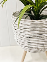 Load image into Gallery viewer, Elevate the look of your plant or floral display with our White Wicker pot Holder - Small. Indoor plants are on trend and our stylish Wicker planters are perfect for showing off your gorgeous greenery. Shop online. AfterPay available. Australia wide Shipping. | Bliss Gifts & Homewares | Unit 8, 259 Princes Hwy Ulladulla | South Coast NSW | 0427795959, 44541523