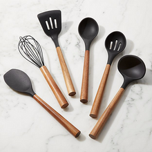 Load image into Gallery viewer, Bialetti St Clare Acacia Handle Silicone Whisk - Kitchen Utensils - black silicone head - heat resistant up to 500degrees - solid acacia handle |Bliss Gifts & Homewares - Unit 8, 259 Princes Hwy Ulladulla - Shop Online & In store - 0427795959, 44541523 - Australia wide shipping