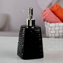 Load image into Gallery viewer, Black Ceramic Kitchen Soap Dispenser