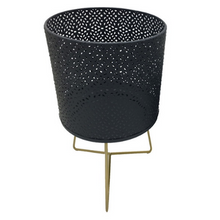 Load image into Gallery viewer, The Nadi Lantern/Planter in Black has gold accents that give it a modern appeal and makes it ideal for any space you'd like. The perfect size for holding pillar candles or displaying other decorations, such as plants or otherwise.| Bliss Gifts & Homewares | Unit 8, 259 Princes Hwy Ulladulla | South Coast NSW | Online Retail Gift & Homeware Shopping | 0427795959, 44541523