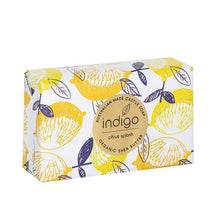 Load image into Gallery viewer, Organic Shea Butter Soap in Citrus Splash - Lemon Pattern - Our beautifully perfumed French Triple Milled body bar soaps are made in Australia with Certified Organic Shea Butter. 200 grams. Organic Shea Butter. Proudly Australian made.| Bliss Gifts & Homewares | Unit 8, 259 Princes Hwy Ulladulla | South Coast NSW | Online Retail Gift & Homeware Shopping | 0427795959, 44541523