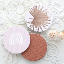 Load image into Gallery viewer, Our Byron Bliss Ceramic Coaster - Palm Frond is from the Byron Bliss Homewares Range which features rustic and natural pieces combined with cheerful patterns inspired by the carefree spirit of Byron Bay.| Bliss Gifts & Homewares | Unit 8, 259 Princes Hwy Ulladulla | South Coast NSW | Online Retail Gift & Homeware Shopping | 0427795959, 44541523