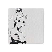 Load image into Gallery viewer, SPLOSH | French ladyCeramic Coaster | 10.8x10.8cm | Ceramic with cork backing | French lady | Bliss Gifts & Homewares | Milton | Online & In-store | 0427795959 | Afterpay available