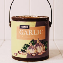 Load image into Gallery viewer, These funky ceramic Retro Garden Vegetable Print Planters are the perfect rustic pot to put on display in your home or plant your favourite herb or plant inside | 8 styles available | Ceramic rustic tin can look | 11.5 x 12cm | Drainage hole and plug | Shop online or in-store | AfterPay available | Australia wide Shipping | Unit 8, 259 Princes Hwy Ulladulla | South Coast NSW | 0427795959, 44541523