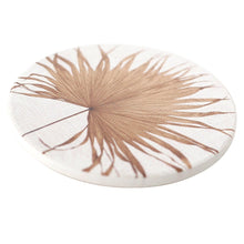 Load image into Gallery viewer, Our Byron Bliss Ceramic Coaster - Palm Frond is from the Byron Bliss Homewares Range which features rustic and natural pieces combined with cheerful patterns inspired by the carefree spirit of Byron Bay.| Bliss Gifts & Homewares | Unit 8, 259 Princes Hwy Ulladulla | South Coast NSW | Online Retail Gift & Homeware Shopping | 0427795959, 44541523