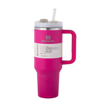 Load image into Gallery viewer, Pink Stanley 40oz Tumbler for hot and cold drinks