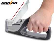 Load image into Gallery viewer, Ergonomic black knife sharpener handle for safe use.