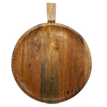 Load image into Gallery viewer, Salt&Pepper’s VAULT Paddle Round - 50.5x40cm - Handcrafted from mango wood with a lovely engraved edging detail and side handles - Shop online. AfterPay available. Australia wide Shipping | Bliss Gifts & Homewares - Unit 8, 259 Princes Hwy Ulladulla - 44541523