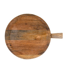Load image into Gallery viewer, Salt&Pepper’s VAULT Paddle Round - 50.5x40cm - Handcrafted from mango wood with a lovely engraved edging detail and side handles - Shop online. AfterPay available. Australia wide Shipping | Bliss Gifts & Homewares - Unit 8, 259 Princes Hwy Ulladulla - 44541523